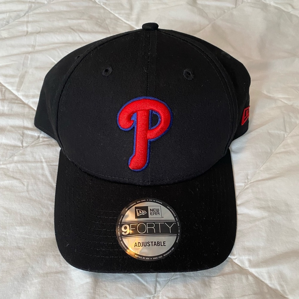 Phillies Hat Red & Black Brand New One Size Fits Most